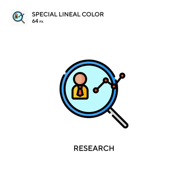Investigación Icono Color Lineal Especial Plantilla Diseño Símbolo Ilustración Para — Vector de stock