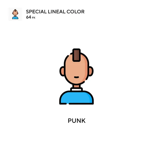 Punk Especial Icono Color Lineal Plantilla Diseño Símbolo Ilustración Para — Archivo Imágenes Vectoriales