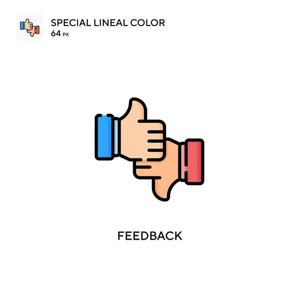 Feedback 스페셜 아이콘 디자인 모바일 요소를 템플릿 스트로크에 — 스톡 벡터