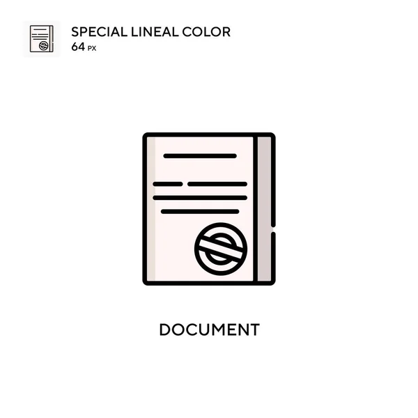 Documento Ícone Cor Linear Especial Modelo Design Símbolo Ilustração Para — Vetor de Stock