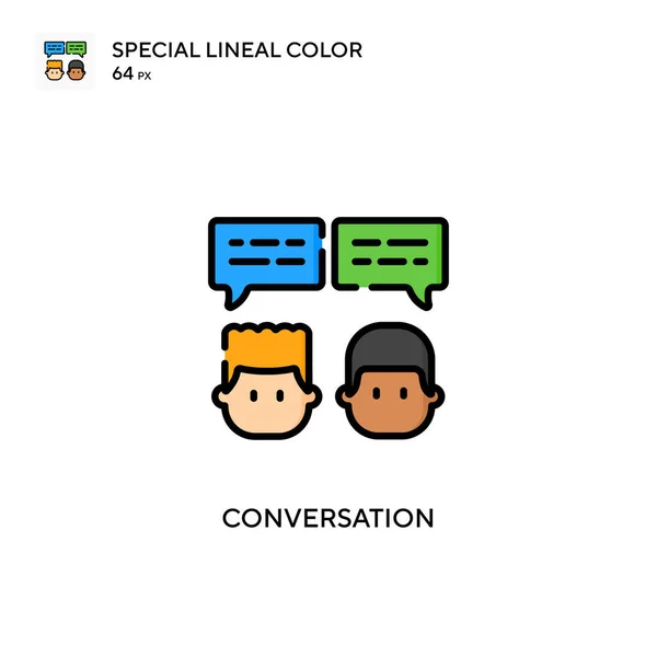 Beszélgetés Különleges Lineáris Szín Ikon Illusztráció Szimbólum Design Sablon Web — Stock Vector