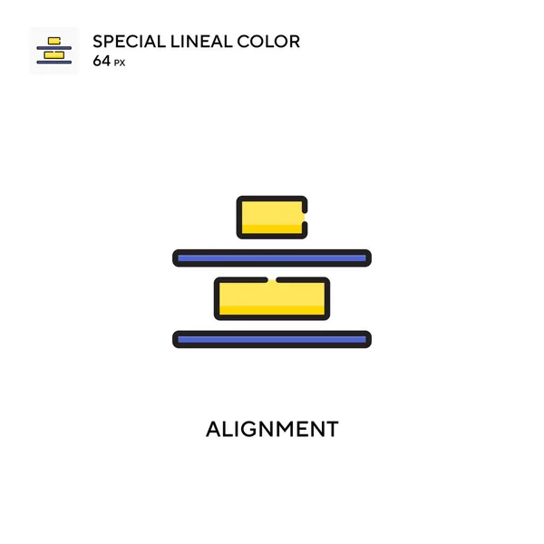 Igazítás Speciális Lineáris Szín Ikon Illusztráció Szimbólum Design Sablon Web — Stock Vector