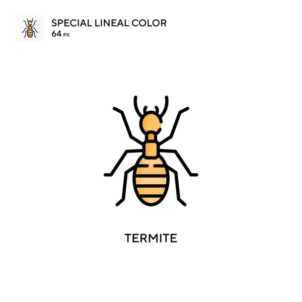 Значок Специального Цвета Термитов Шаблон Оформления Символов Иллюстрации Веб Мобильного — стоковый вектор