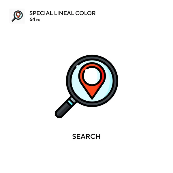 Wyszukiwanie Specjalna Ikona Koloru Linii Wzór Symbolu Ilustracji Dla Mobilnego — Wektor stockowy