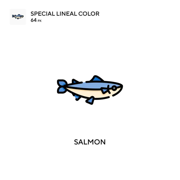 Lachs Spezielle Lineare Farbsymbole Illustration Symbol Design Vorlage Für Web — Stockvektor
