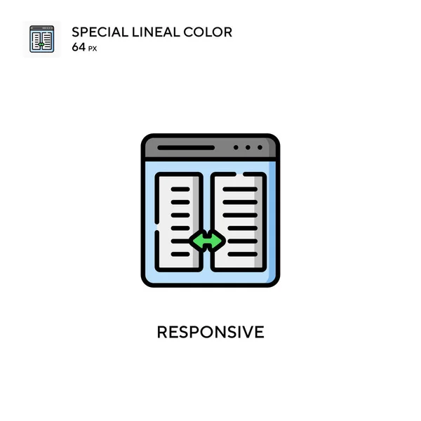 Reszponzív Speciális Lineáris Szín Ikon Illusztráció Szimbólum Design Sablon Web — Stock Vector