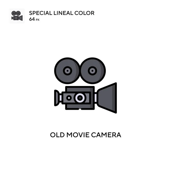Régi Film Kamera Különleges Lineáris Szín Ikon Illusztráció Szimbólum Design — Stock Vector