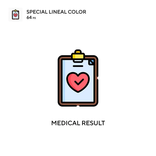 Resultado Médico Icono Especial Color Lineal Plantilla Diseño Símbolo Ilustración — Vector de stock