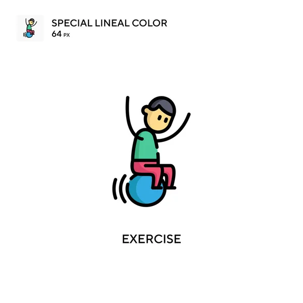 Ćwiczenia Specjalna Ikona Koloru Linii Wzór Symbolu Ilustracji Dla Mobilnego — Wektor stockowy