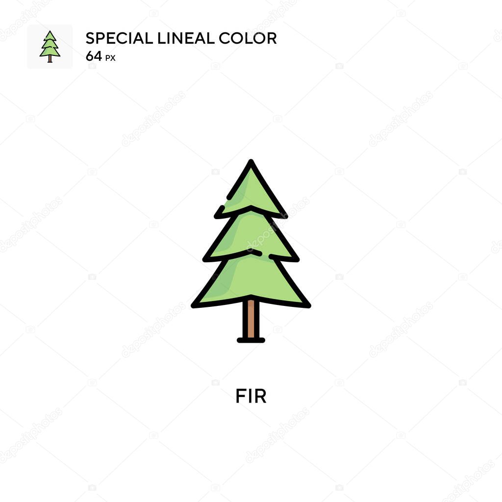 Fir Special lineal color icon. Illustration symbol design template for web mobile UI element. Perfect color modern pictogram on editable stroke.