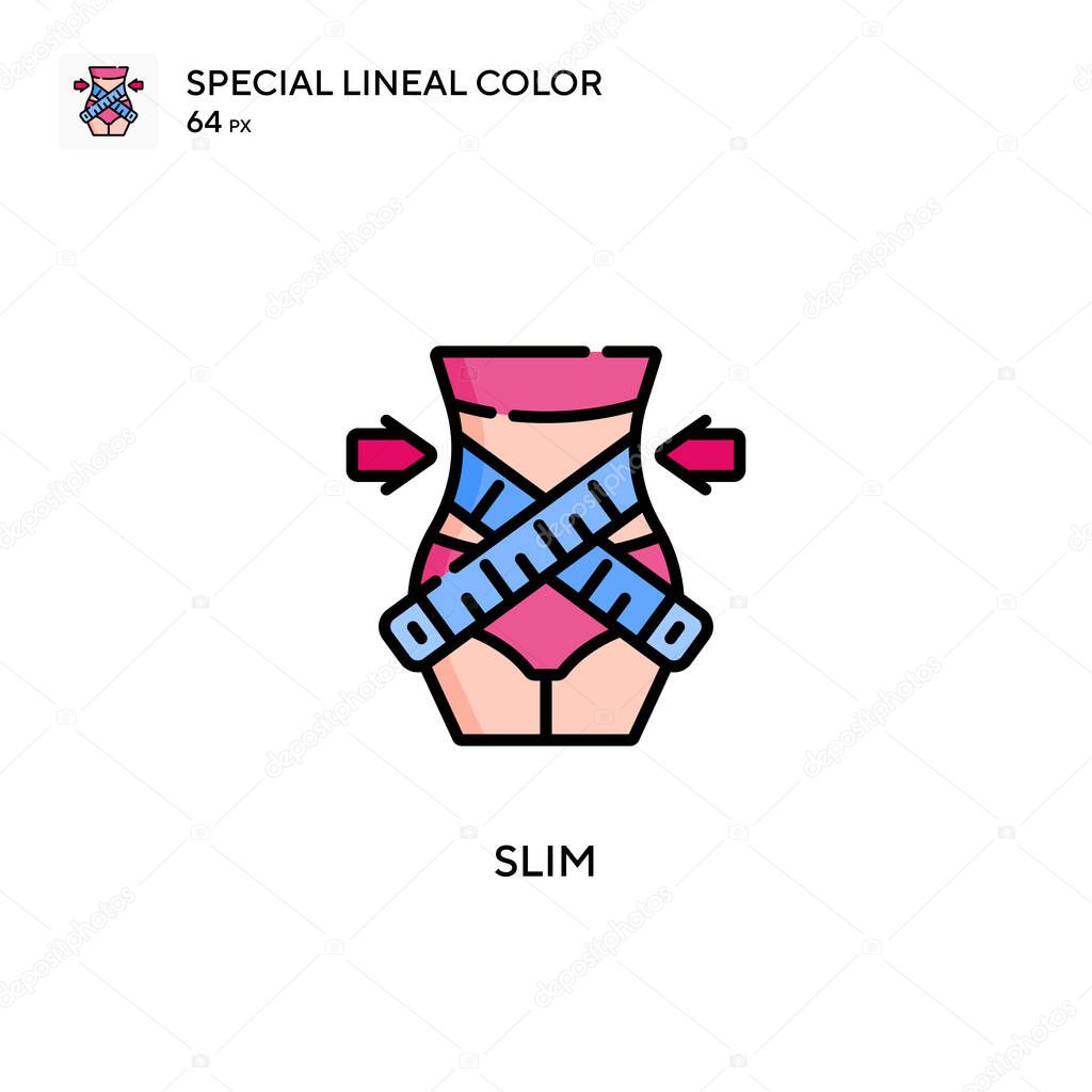Slim Special lineal color icon. Illustration symbol design template for web mobile UI element. Perfect color modern pictogram on editable stroke.