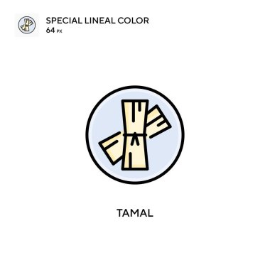 Tamal Özel Renk Simgesi. Web mobil UI ögesi için resimleme sembolü tasarım şablonu. Düzenlenebilir vuruş üzerine mükemmel renk modern pictogram.