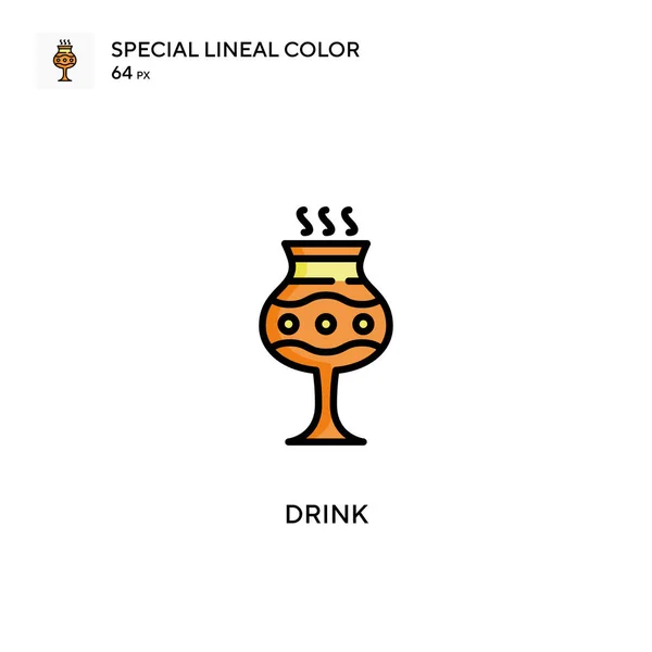 Beber Icono Especial Color Lineal Plantilla Diseño Símbolo Ilustración Para — Archivo Imágenes Vectoriales