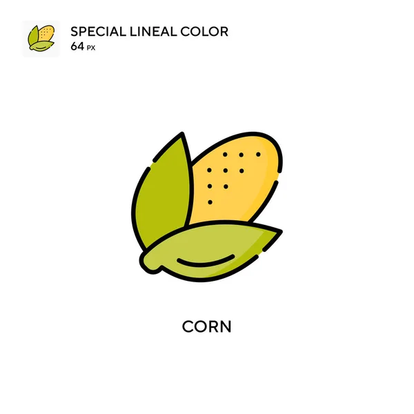 Icono Color Lineal Corn Special Plantilla Diseño Símbolo Ilustración Para — Vector de stock