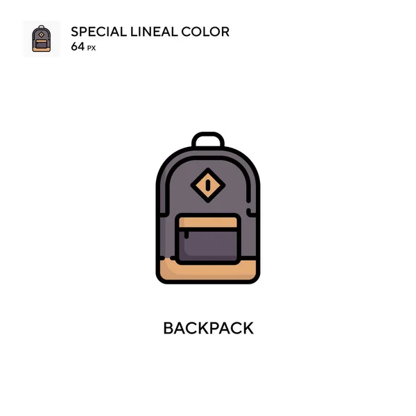 Mochila Ícone Cor Linear Especial Modelo Design Símbolo Ilustração Para —  Vetores de Stock