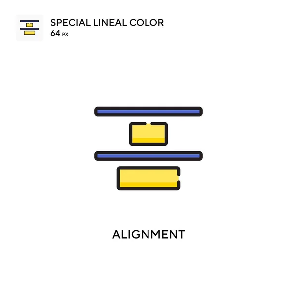 Alinhamento Ícone Cor Linear Especial Modelo Design Símbolo Ilustração Para — Vetor de Stock