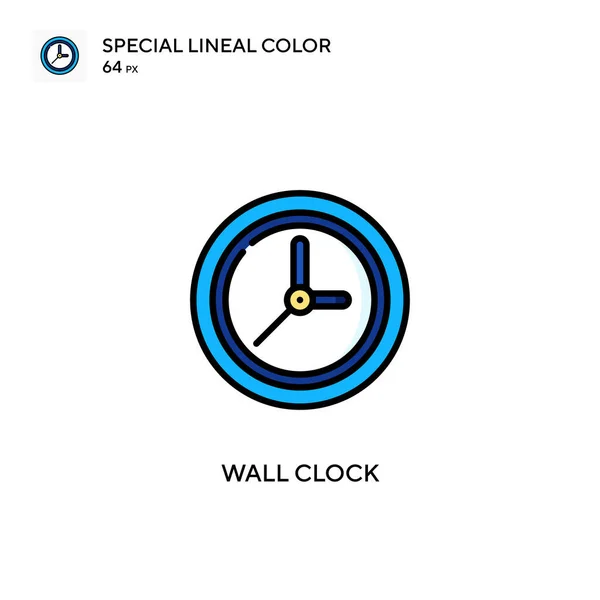 Wanduhr Spezielles Lineares Farbsymbol Illustration Symbol Design Vorlage Für Web — Stockvektor