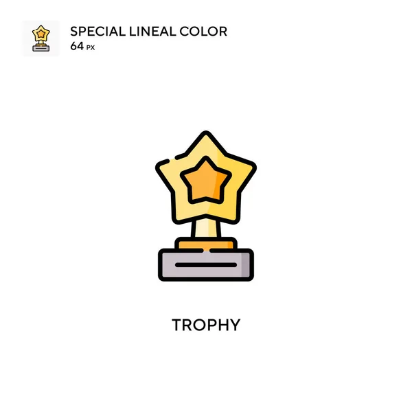 Trofeo Icono Especial Color Lineal Plantilla Diseño Símbolo Ilustración Para — Archivo Imágenes Vectoriales