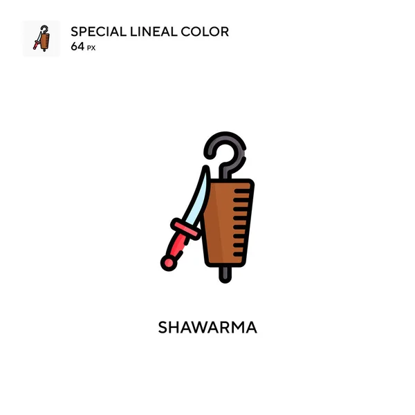 Shawarma Icono Especial Color Lineal Plantilla Diseño Símbolo Ilustración Para — Vector de stock