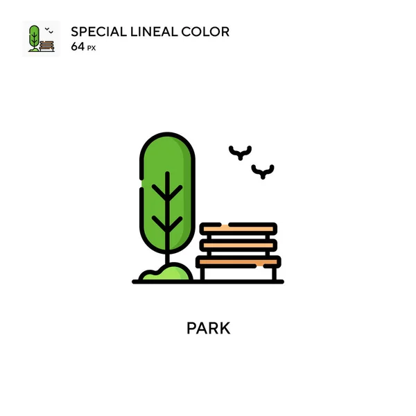 Park Spezielle Lineare Farbsymbole Illustration Symbol Design Vorlage Für Web — Stockvektor