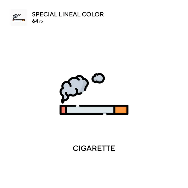 Cigarrillo Icono Especial Color Lineal Plantilla Diseño Símbolo Ilustración Para — Vector de stock