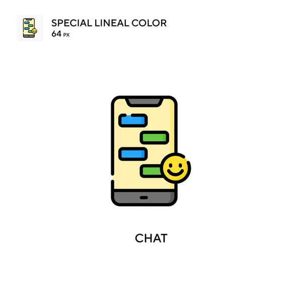 Chat Ειδικό Εικονίδιο Χρώματος Lineal Εικονογράφηση Πρότυπο Σχεδιασμού Συμβόλων Για — Διανυσματικό Αρχείο