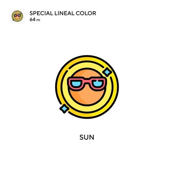 Zon Speciale Lijnkleur Pictogram Illustratie Symbool Ontwerp Sjabloon Voor Web — Stockvector