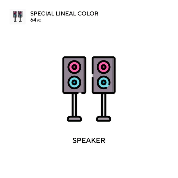 Speaker Speciale Lineal Kleur Pictogram Illustratie Symbool Ontwerp Sjabloon Voor — Stockvector