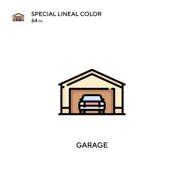 Garaż Specjalna Ikona Koloru Linii Wzór Symbolu Ilustracji Dla Mobilnego — Wektor stockowy