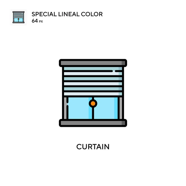 Gordijn Speciale Lijnkleur Pictogram Illustratie Symbool Ontwerp Sjabloon Voor Web — Stockvector