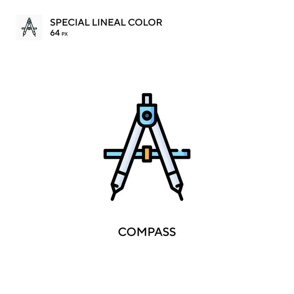 컴퍼스 스페셜 라이너 아이콘 디자인 모바일 요소를 템플릿 스트로크에 — 스톡 벡터