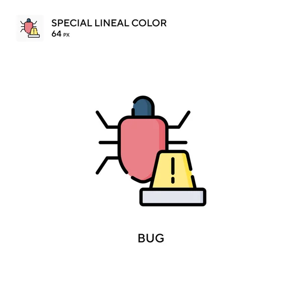 Bug Ícone Cor Linear Especial Modelo Design Símbolo Ilustração Para — Vetor de Stock