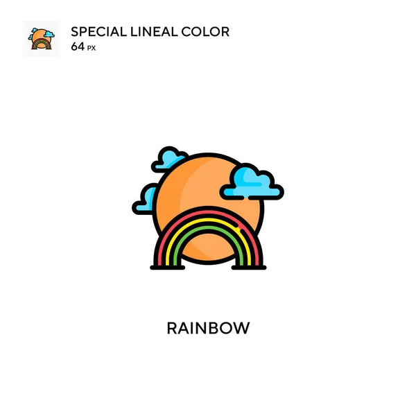 Rainbow Special Color Icon Шаблон Оформления Символов Иллюстрации Веб Мобильного — стоковый вектор