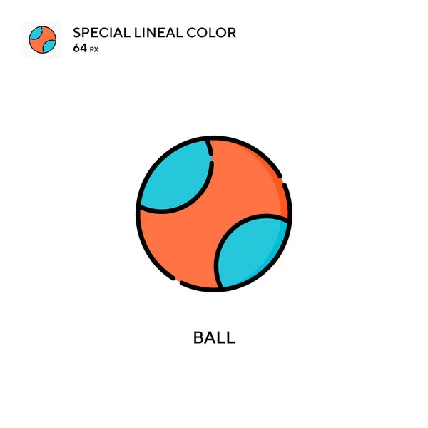 Bal Speciale Lineal Kleur Pictogram Illustratie Symbool Ontwerp Sjabloon Voor — Stockvector