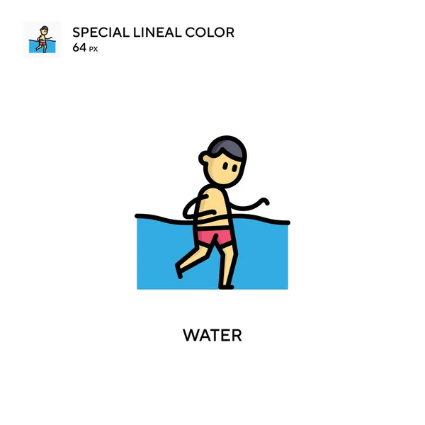 Water Special Lineal Renk Ikonu Web Mobil Ögesi Için Resimleme — Stok Vektör