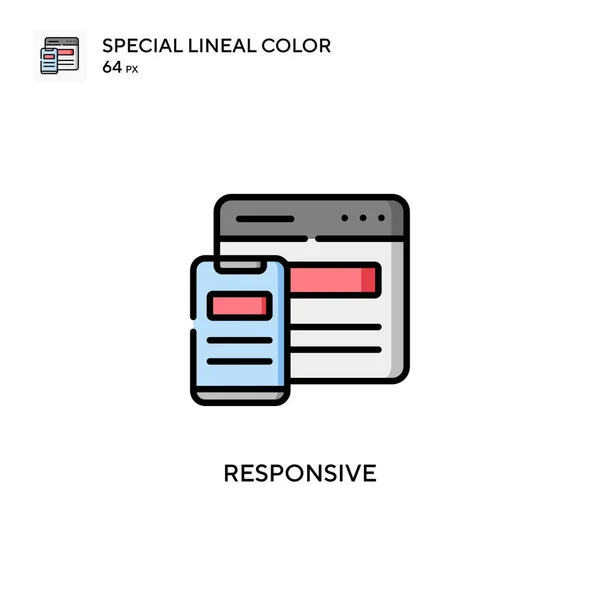 Reattivo Speciale Icona Colori Lineari Illustrazione Modello Design Simbolo Elemento — Vettoriale Stock