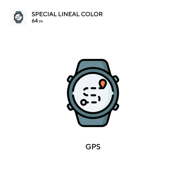 Gps Icono Color Lineal Especial Plantilla Diseño Símbolo Ilustración Para — Vector de stock