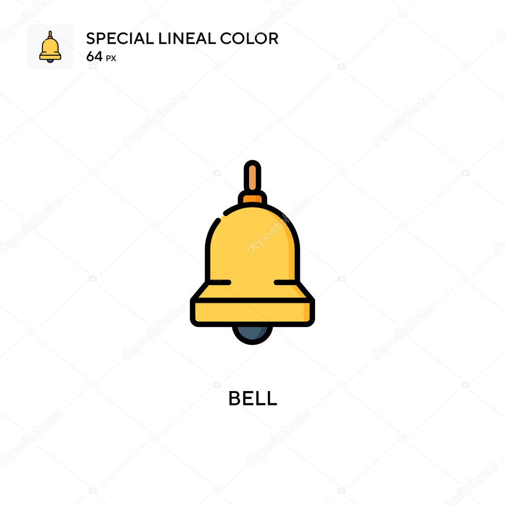 Bell Special lineal color icon. Illustration symbol design template for web mobile UI element. Perfect color modern pictogram on editable stroke.