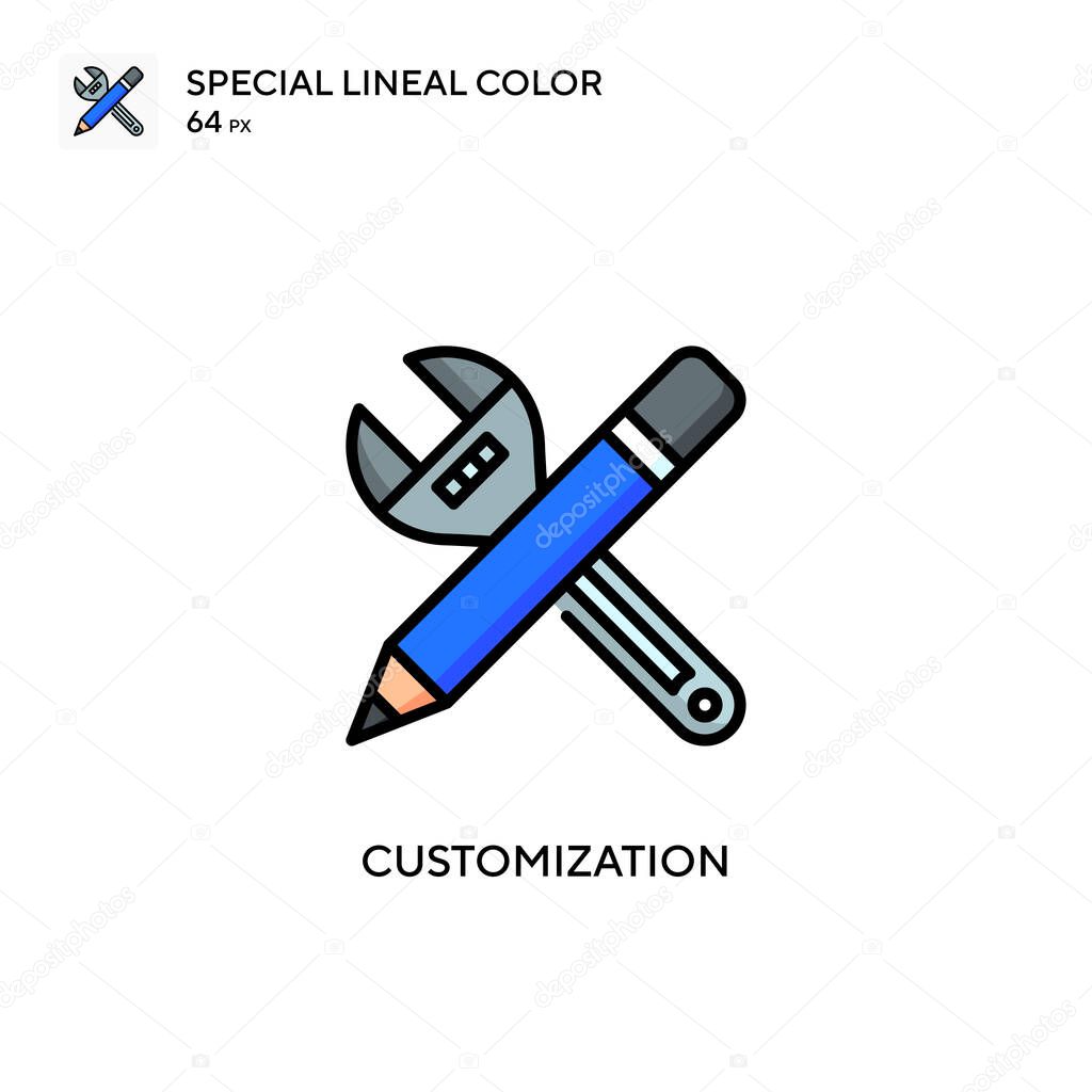 Customization Special lineal color icon. Illustration symbol design template for web mobile UI element. Perfect color modern pictogram on editable stroke.