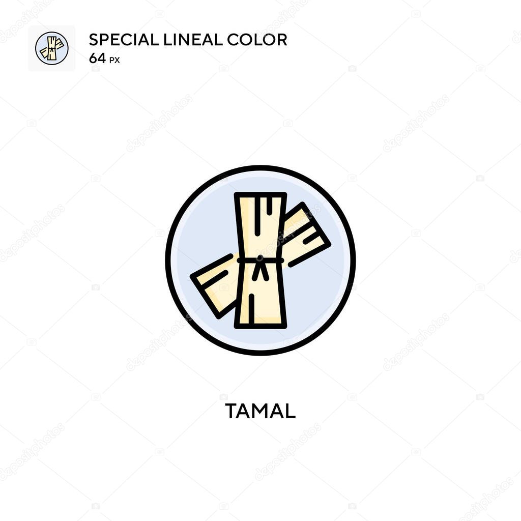 Tamal Special lineal color icon. Illustration symbol design template for web mobile UI element. Perfect color modern pictogram on editable stroke.