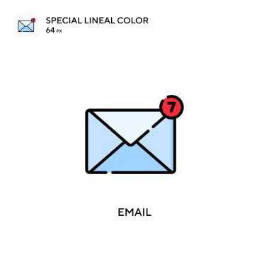 E- posta Özel doğrusal renk simgesi. Web mobil UI ögesi için resimleme sembolü tasarım şablonu. Düzenlenebilir vuruş üzerine mükemmel renk modern pictogram.
