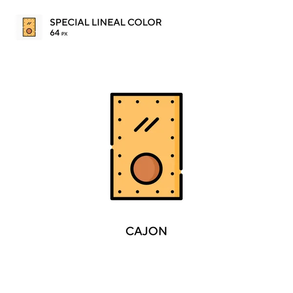 Cajon Icono Especial Color Lineal Plantilla Diseño Símbolo Ilustración Para — Vector de stock