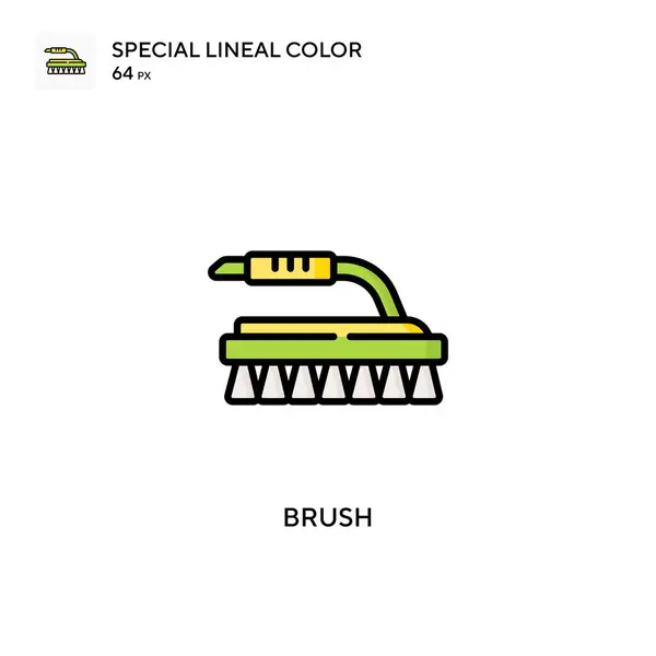 Brush Special Lineal Color Icon Illustration Symbol Design Template Web — Stock Vector