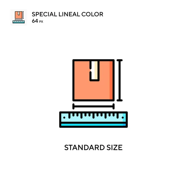 Standardní Velikost Speciální Ikona Lineární Barvy Šablona Návrhu Symbolu Ilustrace — Stockový vektor