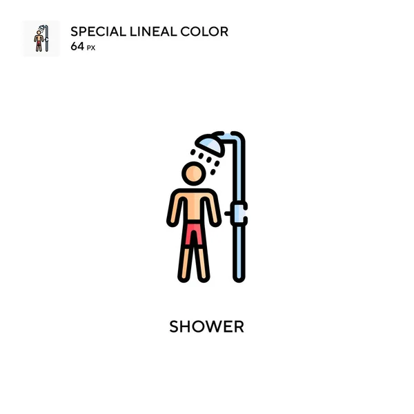 Shower Special Lineal Color Icon Illustration Symbol Design Template Web — Stock Vector