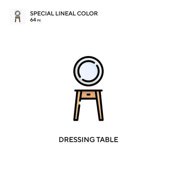 Šatní Stůl Speciální Ikona Lineární Barvy Šablona Návrhu Symbolu Ilustrace — Stockový vektor