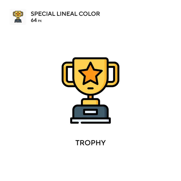 Trophy Ειδική Lineal Εικονίδιο Χρώμα Εικονογράφηση Πρότυπο Σχεδιασμού Συμβόλων Για — Διανυσματικό Αρχείο