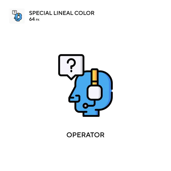 Operatör Speciell Linjal Färg Ikon Illustration Symbol Design Mall För — Stock vektor