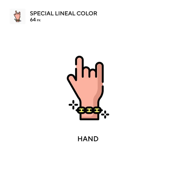 Icono Color Lineal Hand Special Plantilla Diseño Símbolo Ilustración Para — Archivo Imágenes Vectoriales