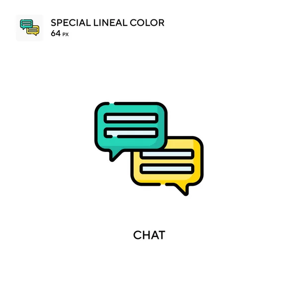 Chat Ícone Cor Linear Especial Modelo Design Símbolo Ilustração Para —  Vetores de Stock